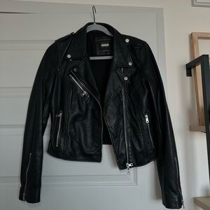 Zara Trafaluc Cropped Leather Jacket